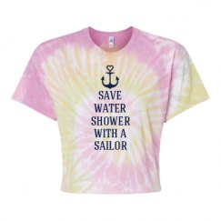 Women's Tie Dye Crop Top Tee