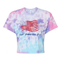 Women's Tie Dye Crop Top Tee