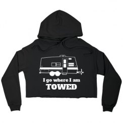 Ladies Relaxed Fit Cropped Fleece Hoodie