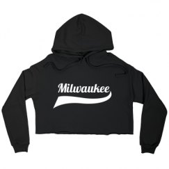 Ladies Relaxed Fit Cropped Fleece Hoodie