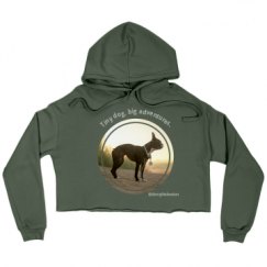 Ladies Relaxed Fit Cropped Fleece Hoodie