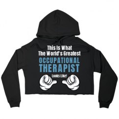 Ladies Relaxed Fit Cropped Fleece Hoodie