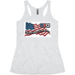 Ladies Slim Fit Super Soft Racerback Triblend Tank