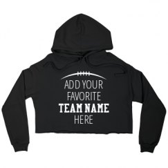 Ladies Relaxed Fit Cropped Fleece Hoodie