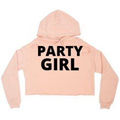 Ladies Relaxed Fit Cropped Fleece Hoodie