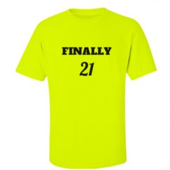 Unisex Ultra Cotton Safety Neon Crewneck Tee