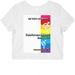 Ladies Slim Fit Crop Top Tee