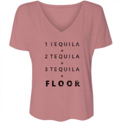 Ladies Flowy Slouchy V-Neck Tee