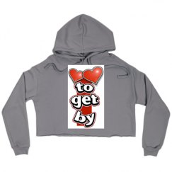 Ladies Relaxed Fit Cropped Fleece Hoodie