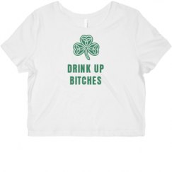 Ladies Slim Fit Crop Top Tee