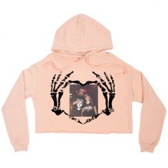 Ladies Relaxed Fit Cropped Fleece Hoodie