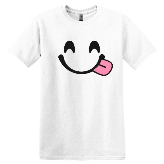Funny Smiling Tongue Emoji Costume Funny Smiling Tongue Emoji Costume