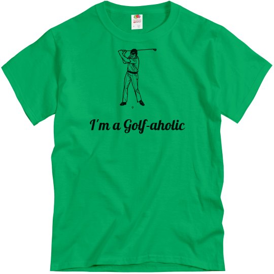 Golfaholic Golf Tshirt Golfaholic Golf Tshirt