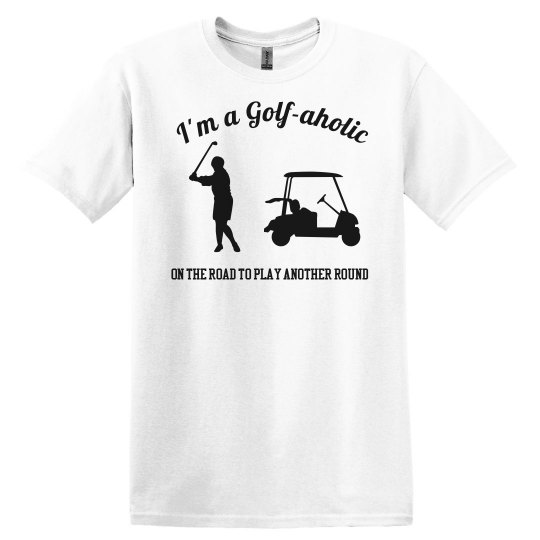 Golfaholic Golf Tshirt Golfaholic Golf Tshirt