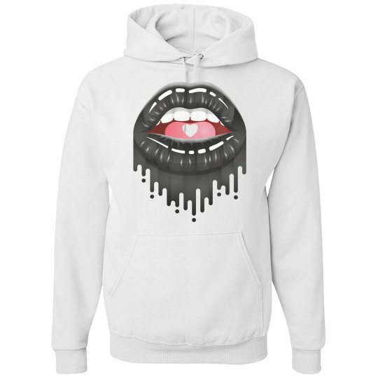 "LÈVRES Noires" UNISEX HEAVYWEIGHT HOODIE 