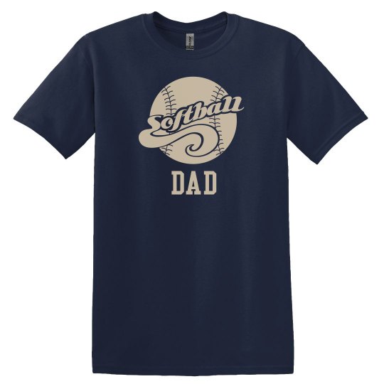 Navy Blue Softball Dad Tshirt Navy Blue Softball Dad Tshirt
