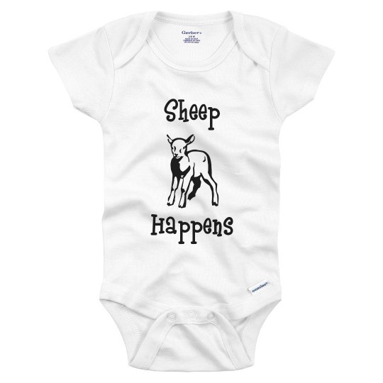 Sheep Happens Infant Onesies