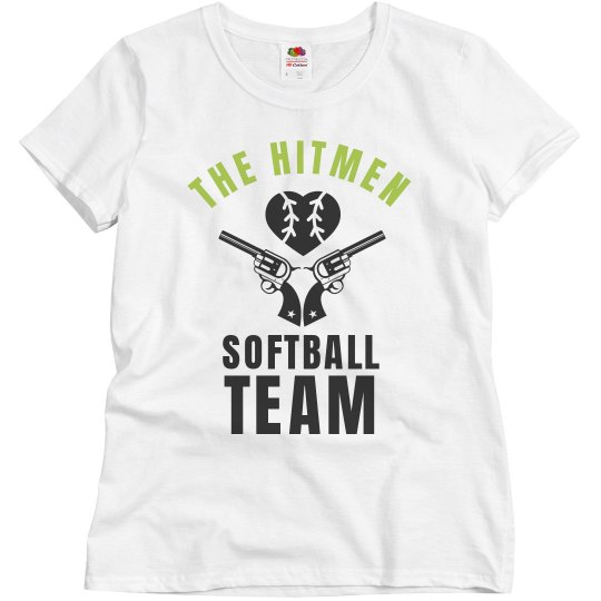 The Hitmen Funny Softball Team Name