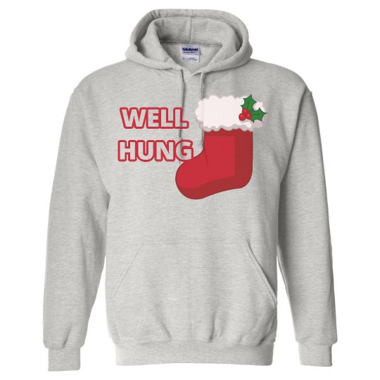 Well Hung Christmas Hoodie Well Hung Christmas Hoodie