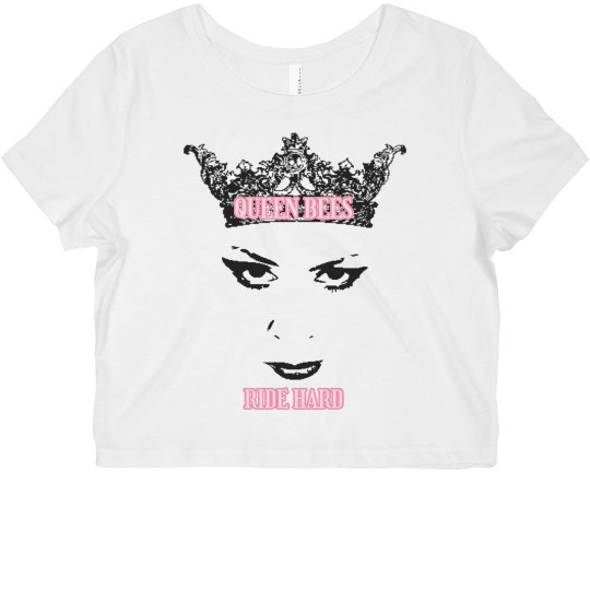 Women's Slim Fit Queen Bees Crop Tee