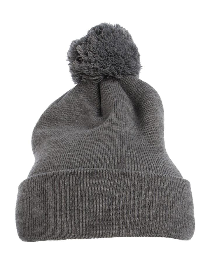 Cuffed Knit Beanie with Pom Pom - 1501P-YpClassics