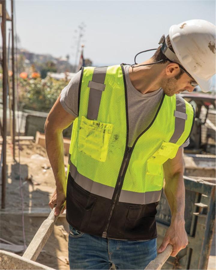 Black Bottom Mesh Class 2 Vest - 1509-Kishigo