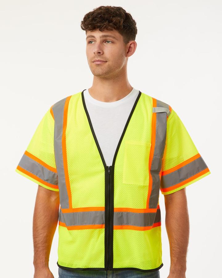 Class 3 Mesh Zippered Vest - 1565-1566-Kishigo
