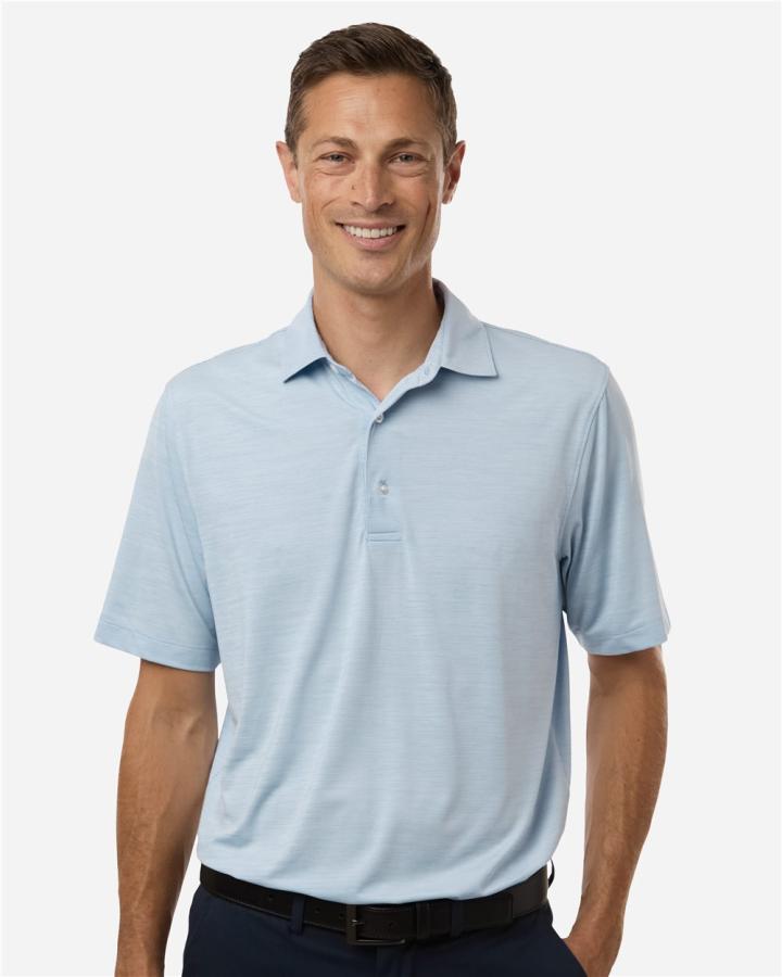 Men‘s Bohemian Striped Heather Performance Polo - 162-Paragon