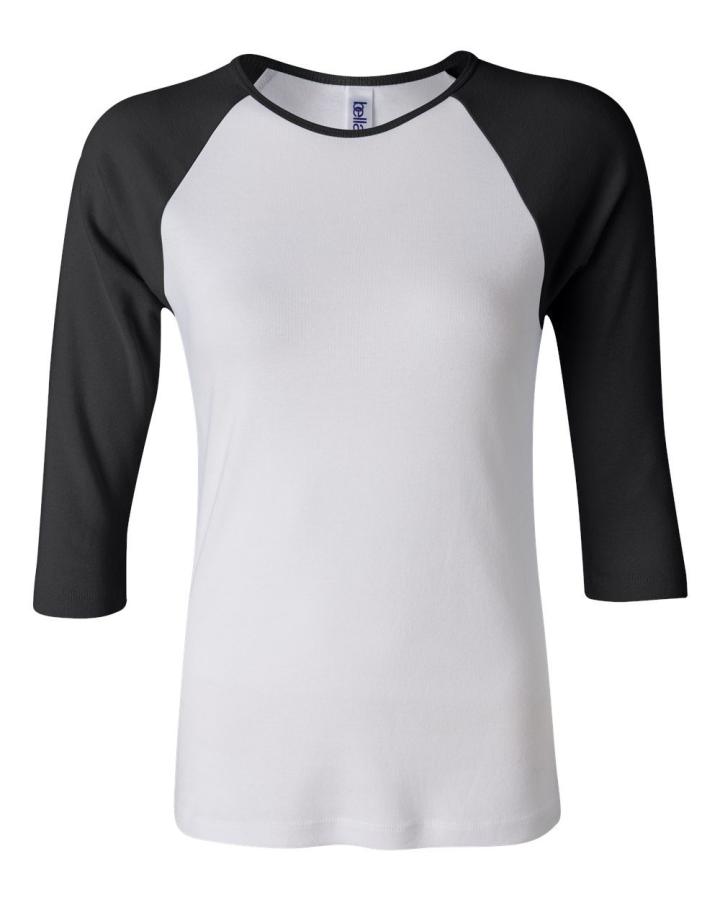 Bella + Canvas - Ladies‘ Baby Rib 3/4-Sleeve Contrast Raglan T-Shirt - 2000-Bella