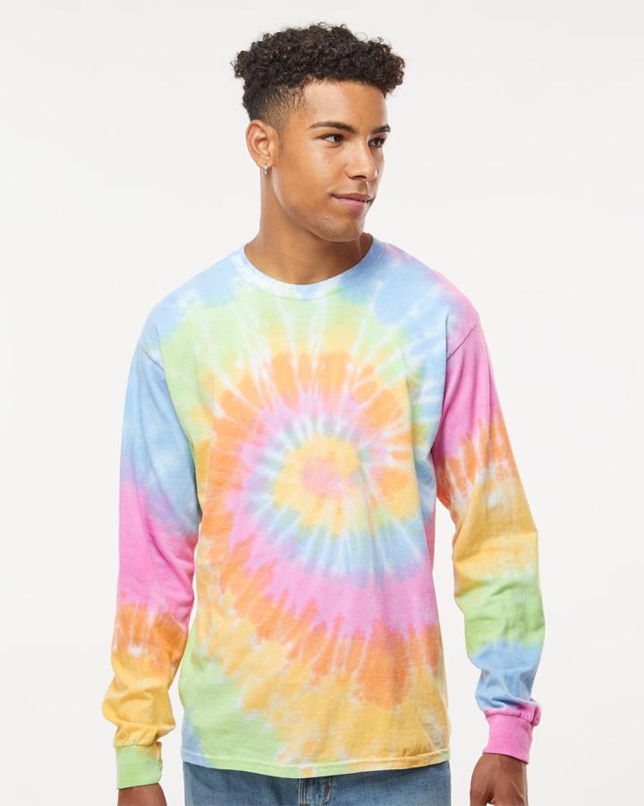 Unisex Tie-Dyed Long Sleeve T-Shirt - 2000-Colortone