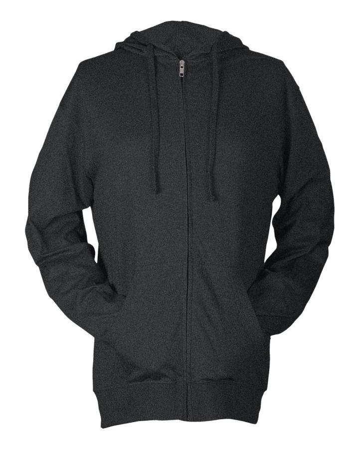 Beach Full-Zip Hooded Long Sleeve T-Shirt - 260-Tultex