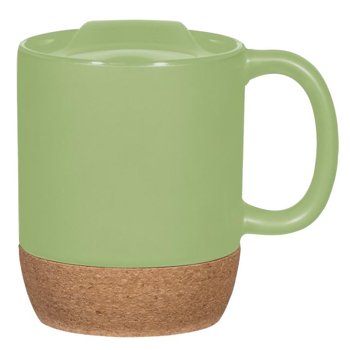 14 Oz Cork Base Ceramic Mug - 7146-HitPromo