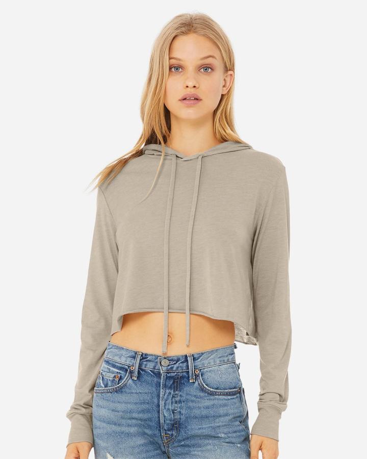 Bella + Canvas - Ladies‘ Cropped Long Sleeve Hooded T-Shirt - 8512-Bella