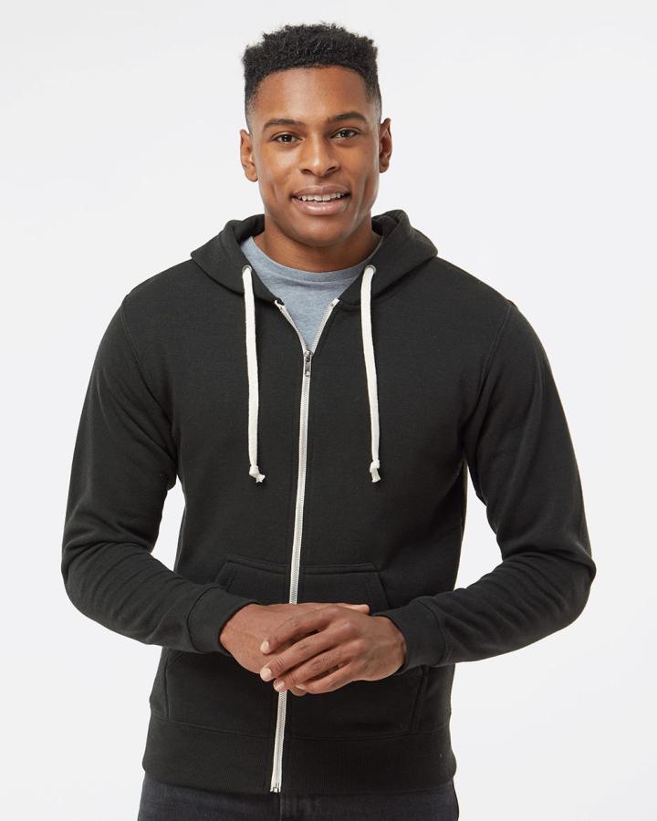 Adult Triblend Full-Zip Fleece Hooded Sweatshirt - 8872-J_America