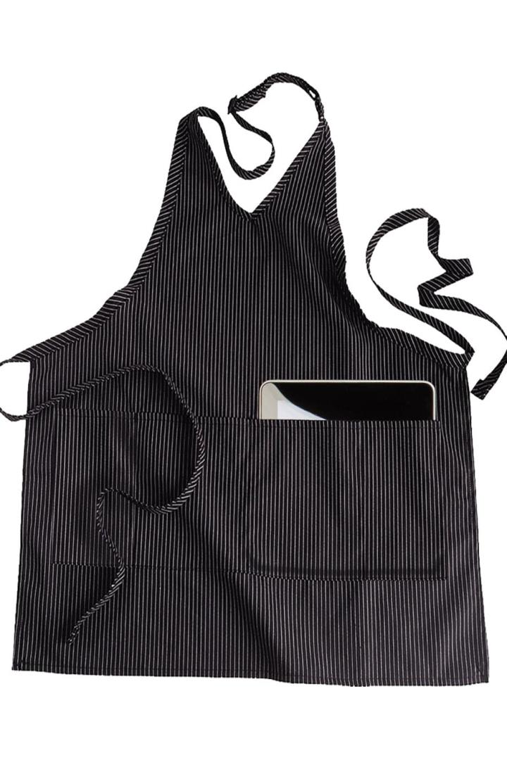 2-POCKET V-NECK BIB APRON - 9009-EdwardsGarment