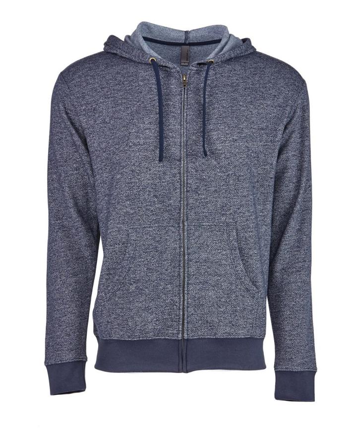 Adult Pacifica Denim Fleece Full-Zip Hooded Sweatshirt - 9600-Next_Level