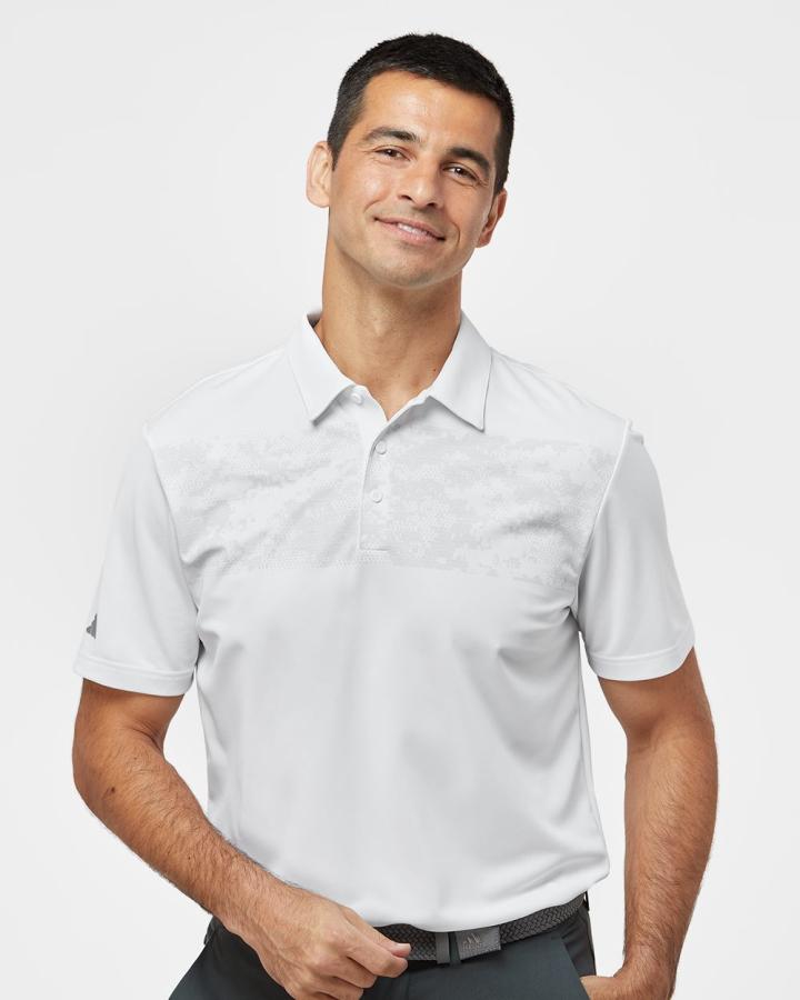 Camo Chest Print Polo - A585-Adidas