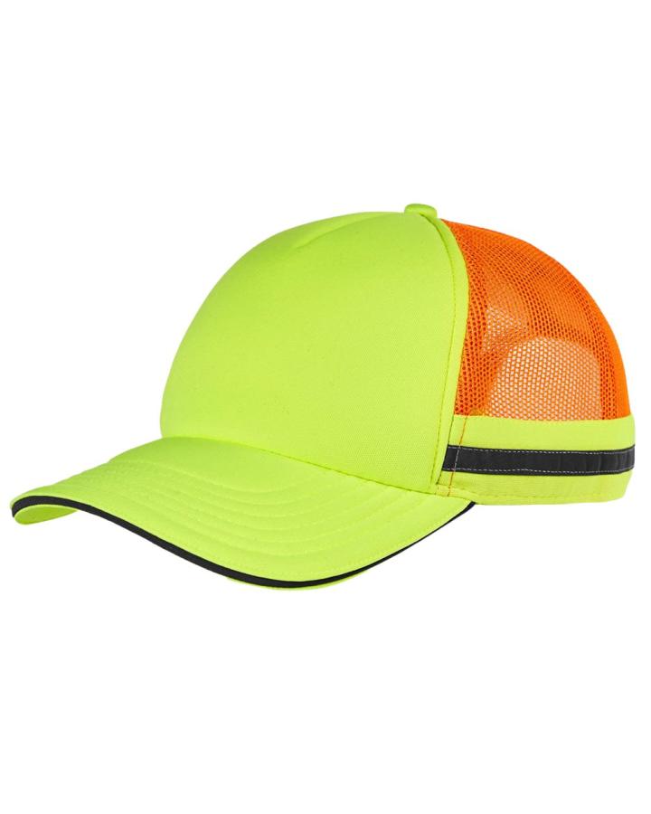 Safety Trucker Cap - BA661-Big_Accessories
