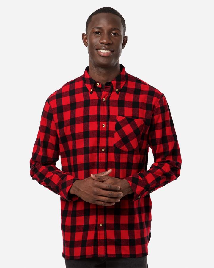 Men‘s Flannel Button Down Shirt - BU7401-Boxercraft