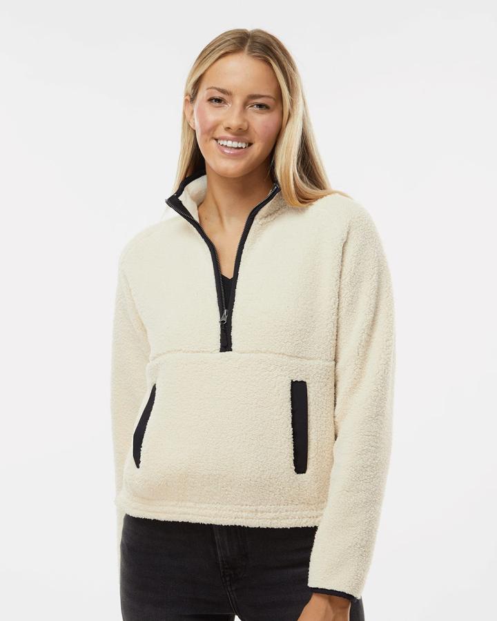 Ladies‘ Everest Pile Fleece Half-Zip Pullover - BW8501-Boxercraft