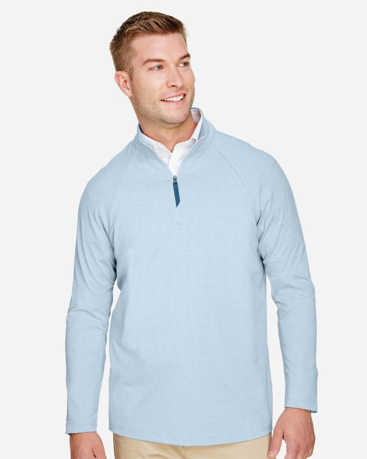 CrownLux Performance Men‘s Clubhouse Micro-Stripe Quarter-Zip - DG480-DevonJones