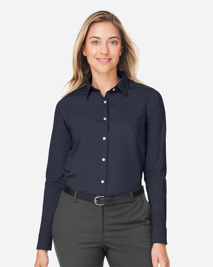 CrownLux Performance Ladies‘ Spencer Poplin Shirt - DG505W-DevonJones