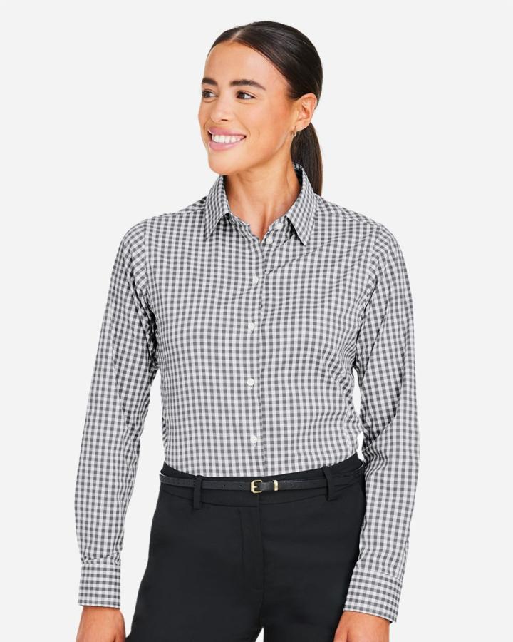 CrownLux Performance Ladies‘ Gingham Shirt - DG536W-DevonJones