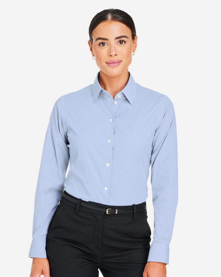 CrownLux Performance Ladies‘ Microstripe Shirt - DG537W-DevonJones