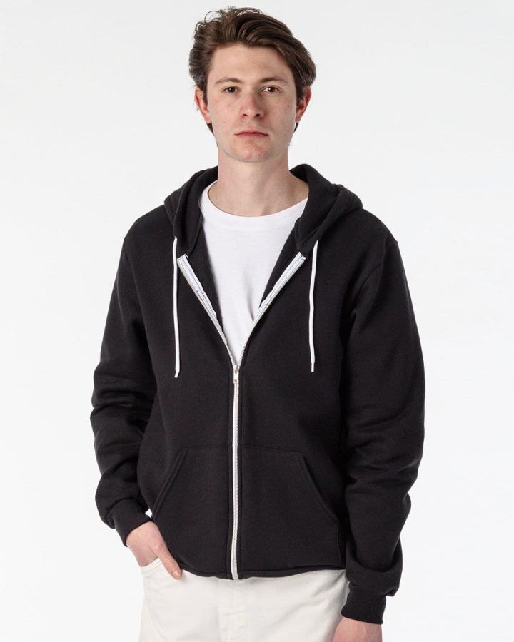 USA-Made Flex Fleece Full-Zip Hooded Sweatshirt - F97-LosAngelesApparel