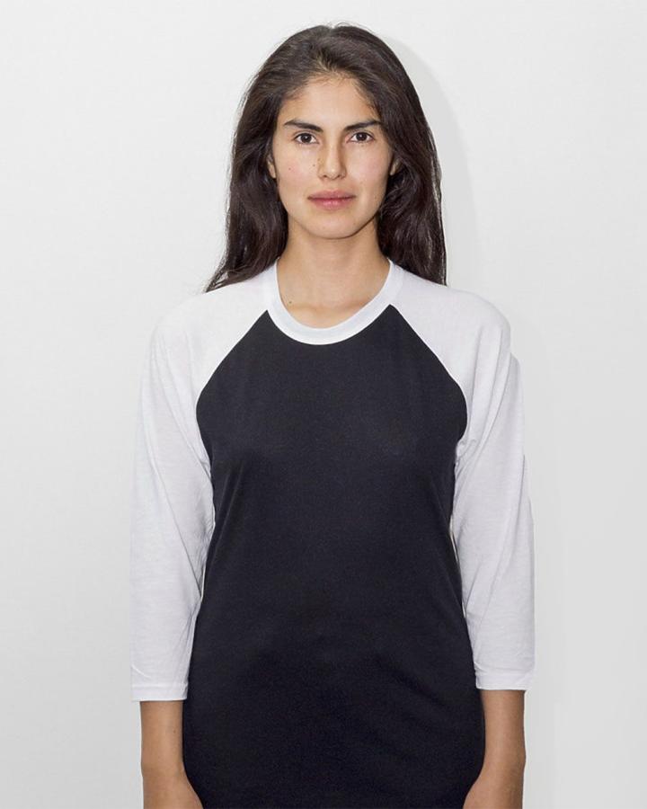 USA-Made Three Quarter Sleeve Raglan Baseball T-Shirt - FF53-LosAngelesApparel