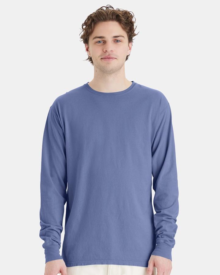 Unisex Garment-Dyed Long-Sleeve T-Shirt - GDH200-ComfortwashByHanes