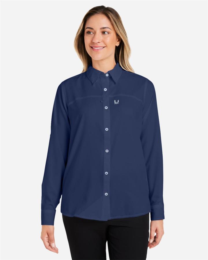 Ladies‘ Tide Point Long Sleeve Shirt - H615006-Huk