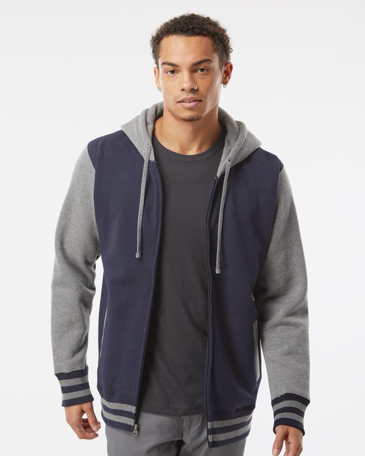Heavyweight Varsity Full-Zip Hooded Sweatshirt - IND45UVZ-Independent_Trading_Co