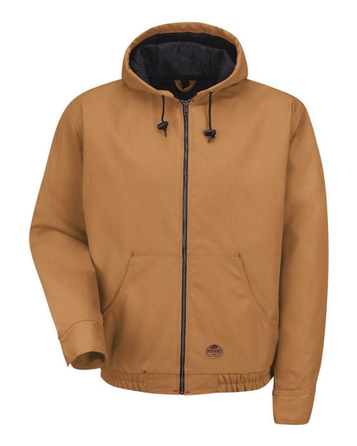 Blended Duck Zip-Front Hooded Jacket - JD20-RedKap